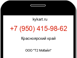 Информация о номере телефона +7 (950) 415-98-62: регион, оператор