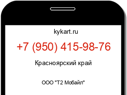 Информация о номере телефона +7 (950) 415-98-76: регион, оператор