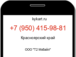 Информация о номере телефона +7 (950) 415-98-81: регион, оператор