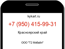 Информация о номере телефона +7 (950) 415-99-31: регион, оператор