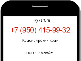 Информация о номере телефона +7 (950) 415-99-32: регион, оператор