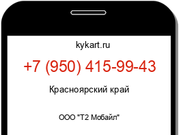 Информация о номере телефона +7 (950) 415-99-43: регион, оператор