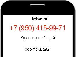 Информация о номере телефона +7 (950) 415-99-71: регион, оператор