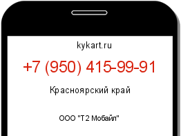 Информация о номере телефона +7 (950) 415-99-91: регион, оператор