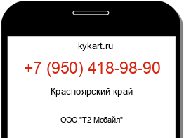 Информация о номере телефона +7 (950) 418-98-90: регион, оператор