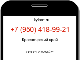 Информация о номере телефона +7 (950) 418-99-21: регион, оператор