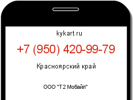 Информация о номере телефона +7 (950) 420-99-79: регион, оператор