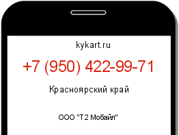Информация о номере телефона +7 (950) 422-99-71: регион, оператор