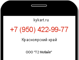 Информация о номере телефона +7 (950) 422-99-77: регион, оператор