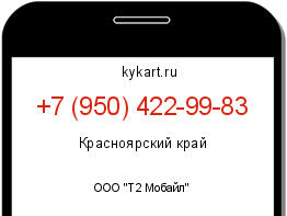 Информация о номере телефона +7 (950) 422-99-83: регион, оператор