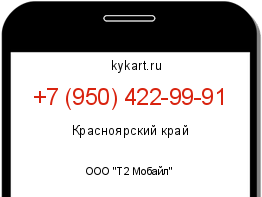 Информация о номере телефона +7 (950) 422-99-91: регион, оператор