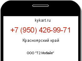 Информация о номере телефона +7 (950) 426-99-71: регион, оператор