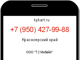 Информация о номере телефона +7 (950) 427-99-88: регион, оператор