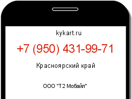 Информация о номере телефона +7 (950) 431-99-71: регион, оператор