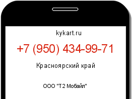 Информация о номере телефона +7 (950) 434-99-71: регион, оператор