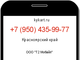Информация о номере телефона +7 (950) 435-99-77: регион, оператор