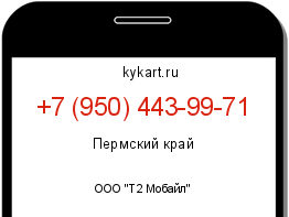Информация о номере телефона +7 (950) 443-99-71: регион, оператор
