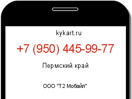 Информация о номере телефона +7 (950) 445-99-77: регион, оператор