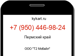 Информация о номере телефона +7 (950) 446-98-24: регион, оператор