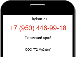 Информация о номере телефона +7 (950) 446-99-18: регион, оператор