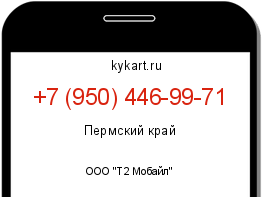 Информация о номере телефона +7 (950) 446-99-71: регион, оператор