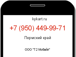 Информация о номере телефона +7 (950) 449-99-71: регион, оператор