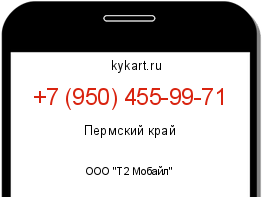 Информация о номере телефона +7 (950) 455-99-71: регион, оператор