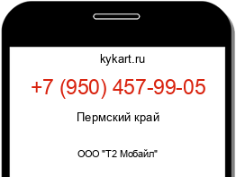 Информация о номере телефона +7 (950) 457-99-05: регион, оператор