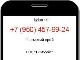 Информация о номере телефона +7 (950) 457-99-24: регион, оператор