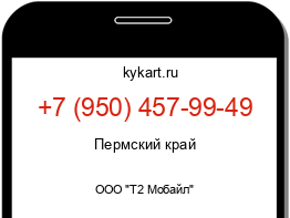 Информация о номере телефона +7 (950) 457-99-49: регион, оператор