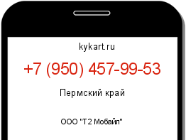 Информация о номере телефона +7 (950) 457-99-53: регион, оператор
