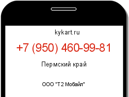 Информация о номере телефона +7 (950) 460-99-81: регион, оператор