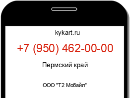 Информация о номере телефона +7 (950) 462-00-00: регион, оператор