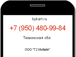 Информация о номере телефона +7 (950) 480-99-84: регион, оператор