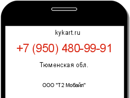 Информация о номере телефона +7 (950) 480-99-91: регион, оператор