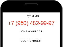 Информация о номере телефона +7 (950) 482-99-97: регион, оператор