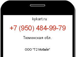 Информация о номере телефона +7 (950) 484-99-79: регион, оператор