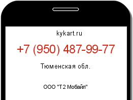 Информация о номере телефона +7 (950) 487-99-77: регион, оператор
