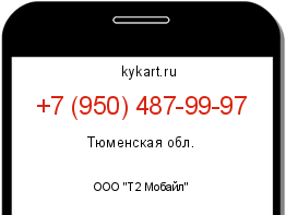 Информация о номере телефона +7 (950) 487-99-97: регион, оператор