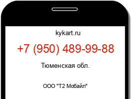 Информация о номере телефона +7 (950) 489-99-88: регион, оператор