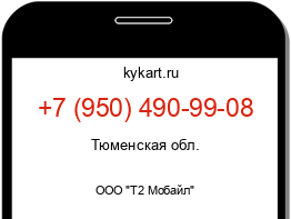 Информация о номере телефона +7 (950) 490-99-08: регион, оператор