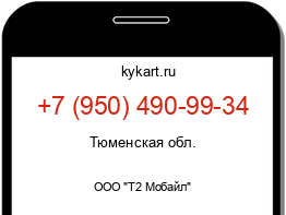 Информация о номере телефона +7 (950) 490-99-34: регион, оператор