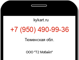Информация о номере телефона +7 (950) 490-99-36: регион, оператор