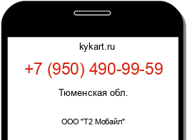 Информация о номере телефона +7 (950) 490-99-59: регион, оператор