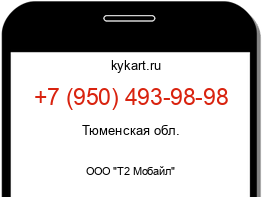 Информация о номере телефона +7 (950) 493-98-98: регион, оператор