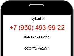 Информация о номере телефона +7 (950) 493-99-22: регион, оператор