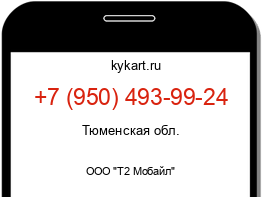 Информация о номере телефона +7 (950) 493-99-24: регион, оператор