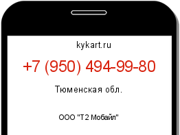 Информация о номере телефона +7 (950) 494-99-80: регион, оператор