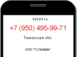 Информация о номере телефона +7 (950) 495-99-71: регион, оператор