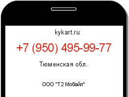 Информация о номере телефона +7 (950) 495-99-77: регион, оператор